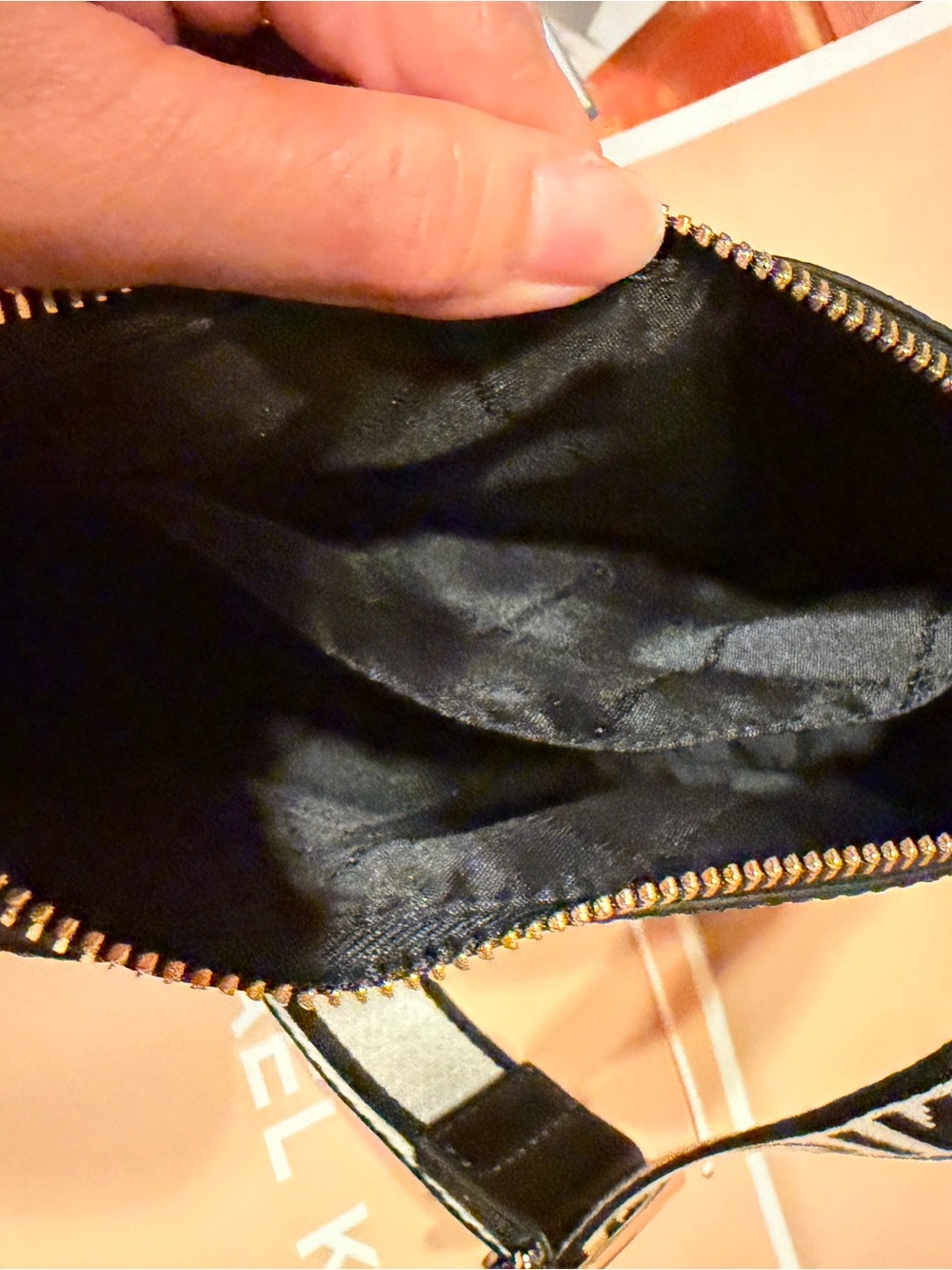 Michael Kors Black Saffiano Crossbody with Branded Canvas Strap - Picture 9 of 13
